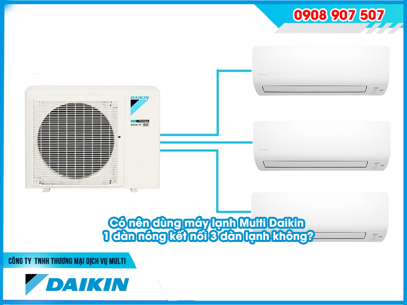 Máy lạnh Multi Daikin 1 dàn nóng kết nối 3 dàn lạnh